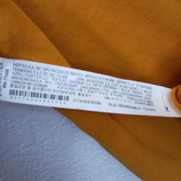 Zara Mustard Yellow Rolled Sleeve T Shirt Dress - Picture 10 of 12